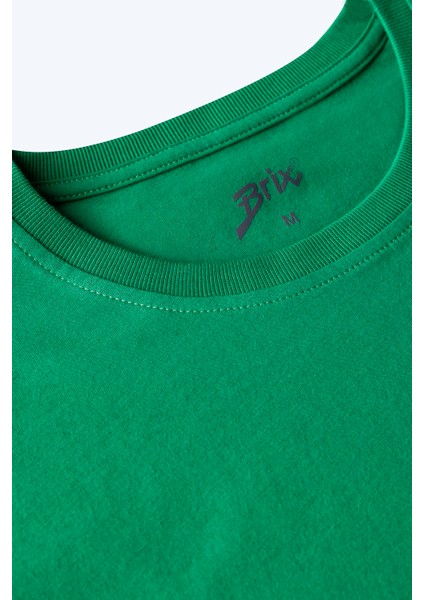 Erkek Basic T-Shirt Yeşil Renk fırsatları