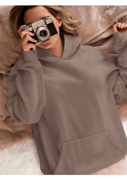 Wisipi Oversize Kapüşonlu Sweatshirt | Baskısız – Spor & Günlük Kullanım fırsatları