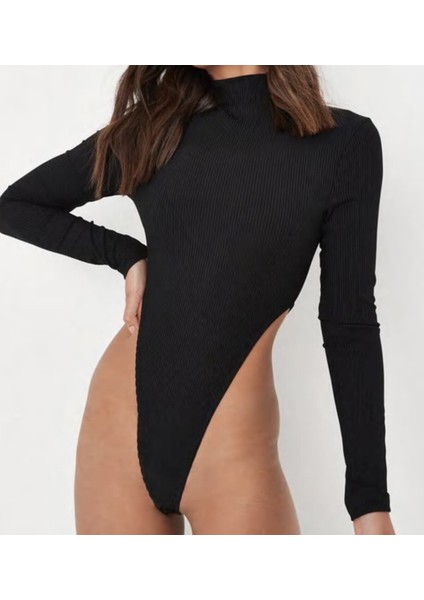 Yüksek Bel Detaylı Balıkçı Yaka Uzun Kollu Body fiyatları