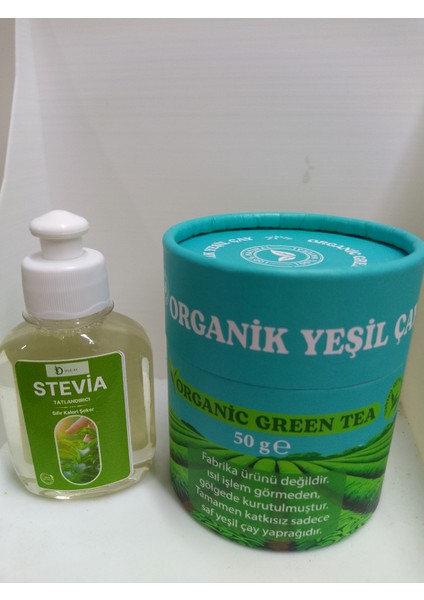 Stevia Lı Yeşil Çay 140GR Sıvı Stevia İLE100 gr Yeşil Çay fiyatları