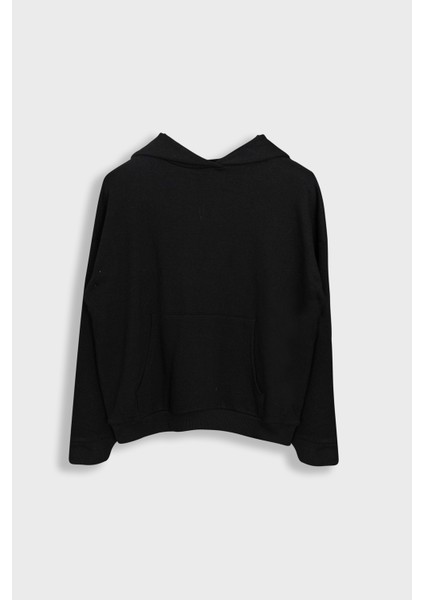 Oversize Kanguru Cepli Kapüşonlu Sweatshirt