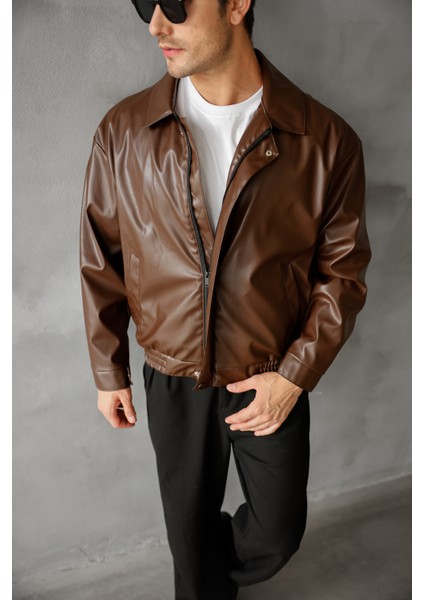 Oversize Unisex Vintage Içi Kürklü Deri Ceket fiyatları