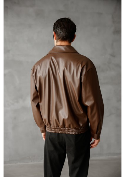 Oversize Unisex Vintage Içi Kürklü Deri Ceket fırsatları