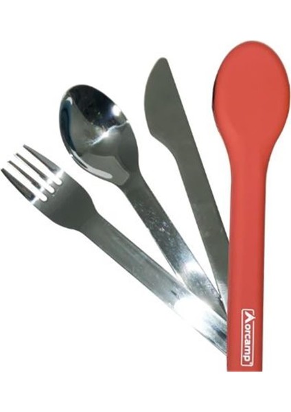 Çatal Kaşık Bıçak Seyehat Seti Turuncu 1970
