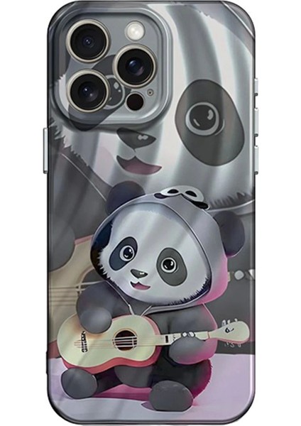 iPhone 14 Pro Kılıf Crew Desenli Kapak - PANDA-(5796)