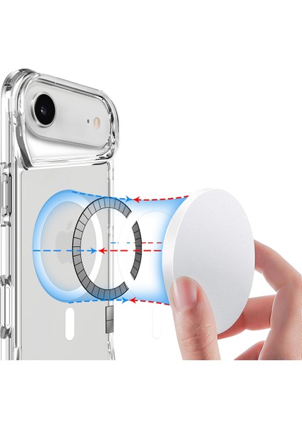 Apple iPhone 17 Air Uyumlu Magsafe Özellikli T-Max Kapak Şeffaf indirimleri