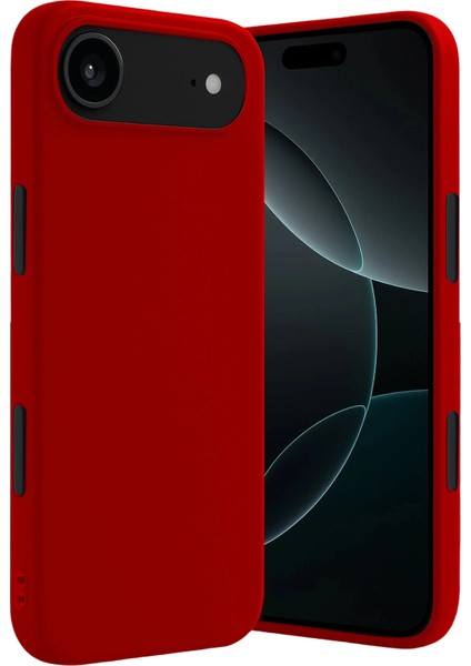 Apple iPhone 17 Air Uyumlu Silikon First Kapak Kırmızı