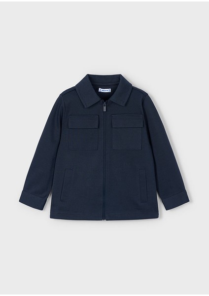 Mayoral 4125 Erkek Çocuk Lacivert Fermuarlı Gömlek