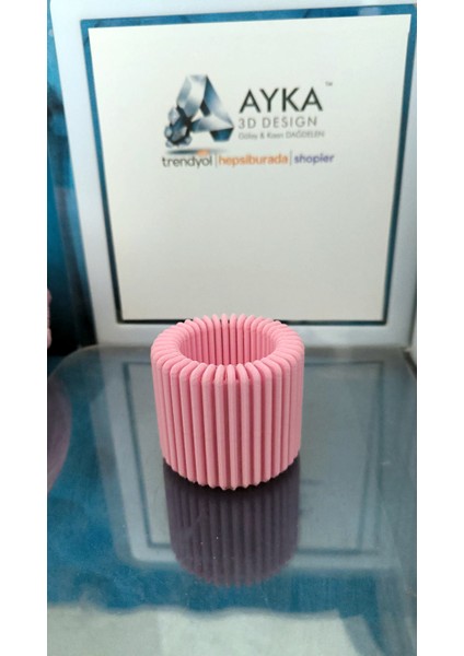 Mumluk Özel Tasarım (Açık Pembe Pla Malzeme) 2 Adet