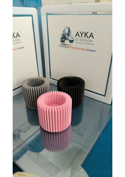 Mumluk Özel Tasarım (Açık Pembe Pla Malzeme) 2 Adet fırsatları