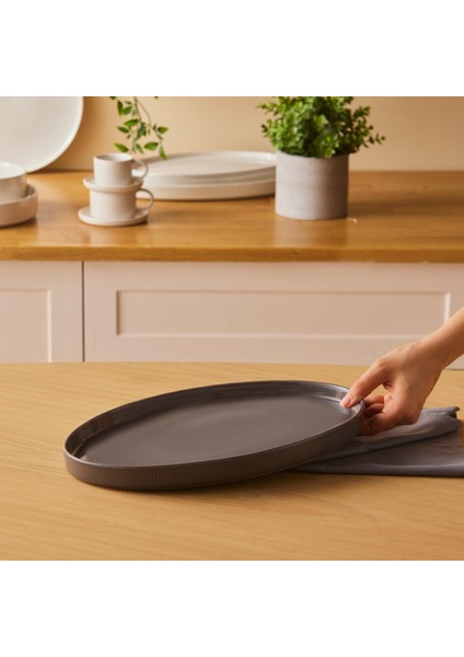 Massimo Antrasit Kayık Tabak 40 cm modelleri