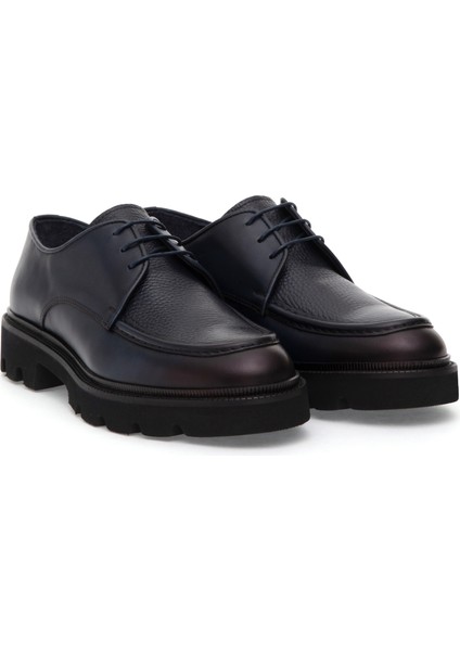Erkek Lacivert Eva Taban %100 Deri Klasik Ayakkabı 50315585-VR033