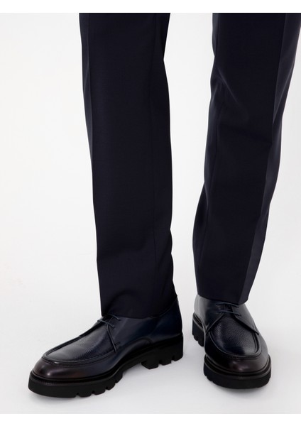 Erkek Lacivert Eva Taban %100 Deri Klasik Ayakkabı 50315585-VR033 fırsatları