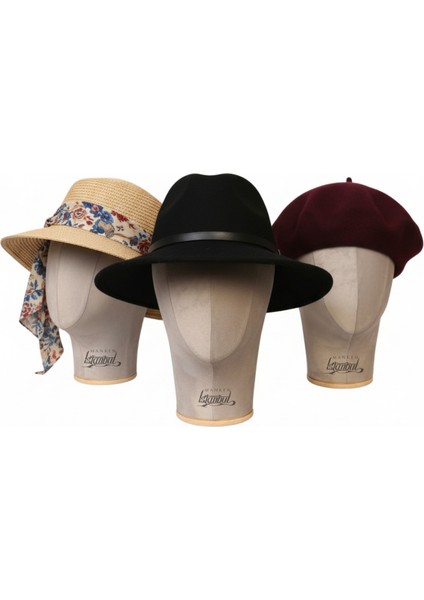 Bayan Kumaş Kaplı Polyester Kafa Mankeni Aksesuar Mankeni Şapka Mankeni Peruk Mankeni fırsatları