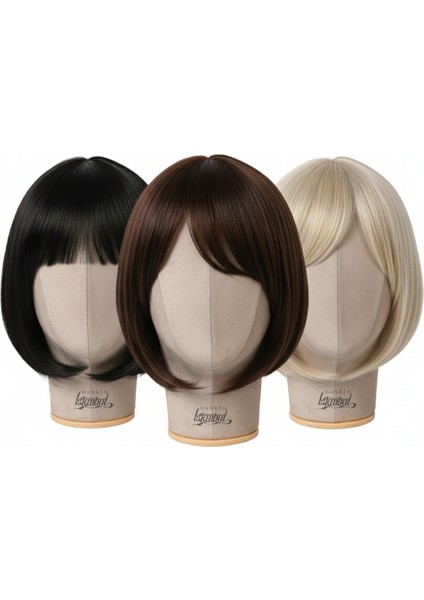 Bayan Kumaş Kaplı Polyester Kafa Mankeni Aksesuar Mankeni Şapka Mankeni Peruk Mankeni indirimleri