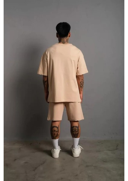 Erkek alev Baskılı Ikili Şortlu Takım - Bej fiyatları
