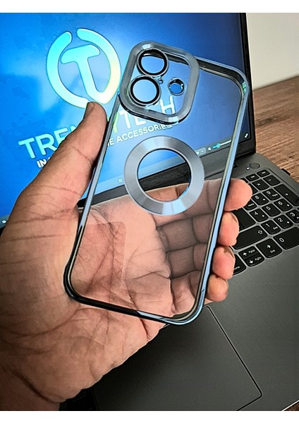 Apple iPhone 16 Yüksek Kalite Kamera Lens Korumalı Magsafe Şarj Destekli Arkası Şeffaf Kılıf
