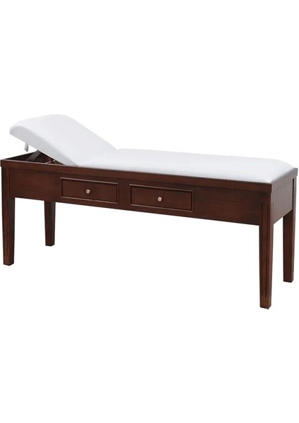 Ahşap Çekmeceli Muayene Masası | Eskitme Görünümlü, 2 Çekmeceli, Kağıt Havluluklu, Antibakteriyel Döşemeli E-205