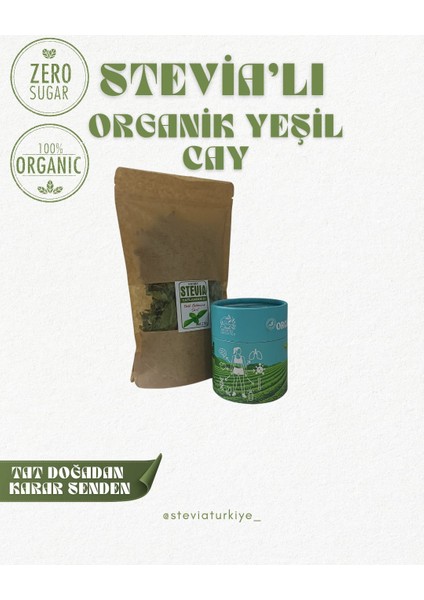 Yeşil Çay Katkılı Stevia Diet Çayı 200 gr