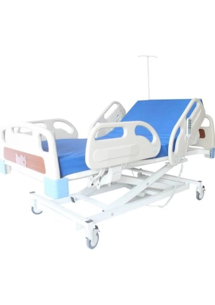 3 Motorlu Full Abs Asansörlü Hasta Karyolası | 200 Kg, Piston Motor, Yükseklik Ayarı, Abs Korkuluk