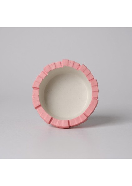 Çentikli Dilimli Pembe Kase – El Yapımı Dekoratif Obje (10X5 Cm) modelleri