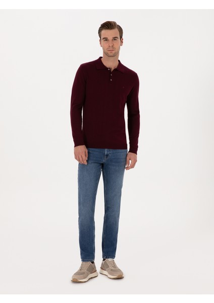 Erkek Açık Mavi Slim Fit Pamuk Karışımlı Jean Pantolon 50313998-VR036