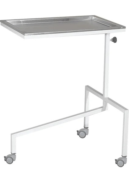 Mayo Masası | Yükseklik Ayarlı, Antibakteriyel Boyalı, Paslanmaz Üst Tablalı E-275