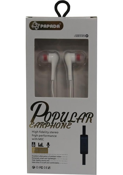 Papada PA300 Beyaz Mikrofonlu Kulaklık