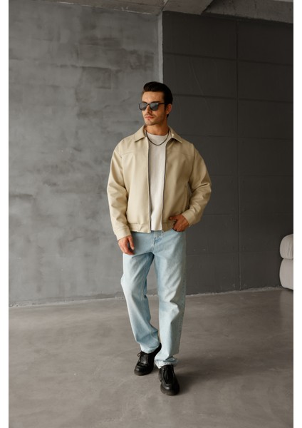 Oversize Unisex Içi Kürklü Deri Ceket fiyatları