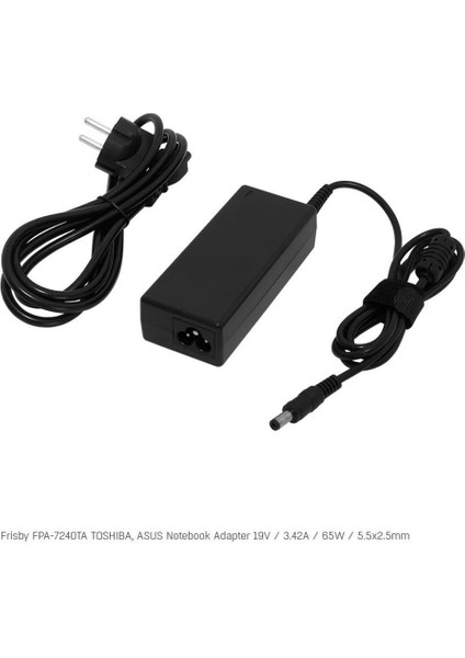 FPA-7240TA Notebook Adaptör (Toshiba, Asus) 19V 3.42A (Uç Boyutu : 5.5 x 2.5mm)
