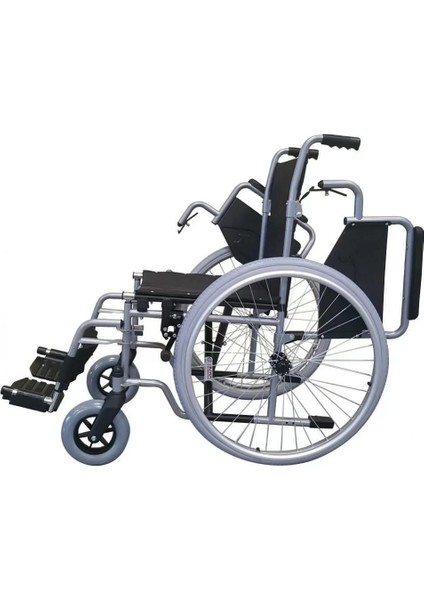 Poylin Manuel Tekerlekli Sandalye | Katlanabilir Sırtlı Çelik Şase, Bas-Çıkar Tekerlekli, Antibakteriyel Döşemeli P111 modelleri