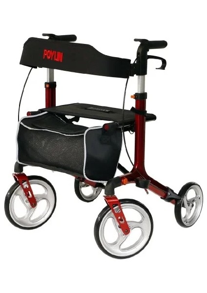 Poylin Lüks Rollatör | Alüminyum, 9,10 Kg, Ayarlanabilir Yükseklik P888