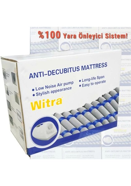Witra Boru Tipi Antibakteriyel Havalı Yatak 12 cm | A+B Sistem, Sıvı Geçirmez ve Ergonomik
