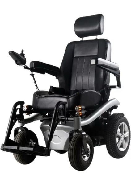 Poylin Arazi Tip Akülü Tekerlekli Sandalye | Kaptan Koltuklu, Sırt Yatar, 15 cm Engel Atlama P268