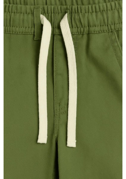 Erkek Çocuk Pamuklu Gabardin Jogger Pantolon Haki modelleri