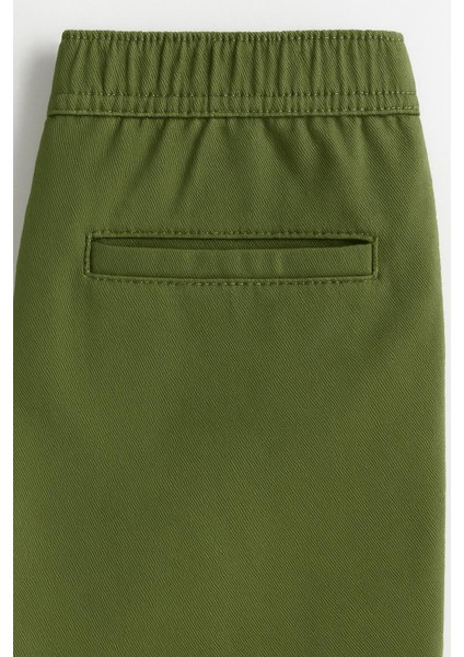 Erkek Çocuk Pamuklu Gabardin Jogger Pantolon Haki fırsatları
