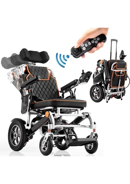Poylin Akülü Tekerlekli Sandalye | Katlanabilir Alüminyum Şase, Sırt Yatırmalı P206 indirimleri