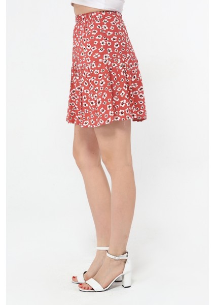 Çiçek Desenli Mini Boy Şort Etek- Vera indirimleri