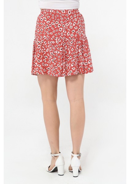 Çiçek Desenli Mini Boy Şort Etek- Vera