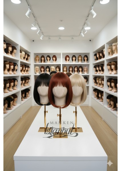 Kumaş Kaplı Gold Standlı Polyester Kafa Mankeni Aksesuar Mankeni Şapka Mankeni Peruk Mankeni fiyatları