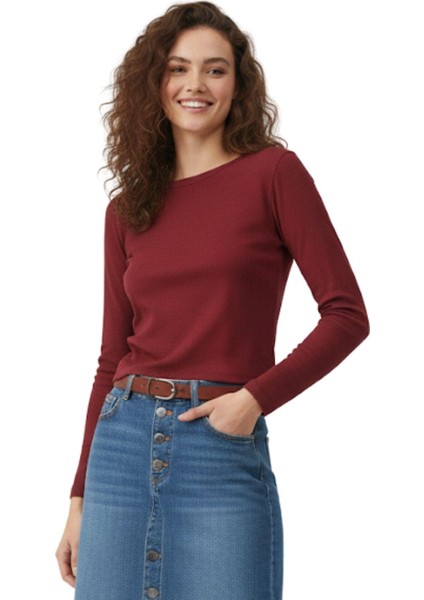 8162A Parmak Geçirmeli Bady Bordo