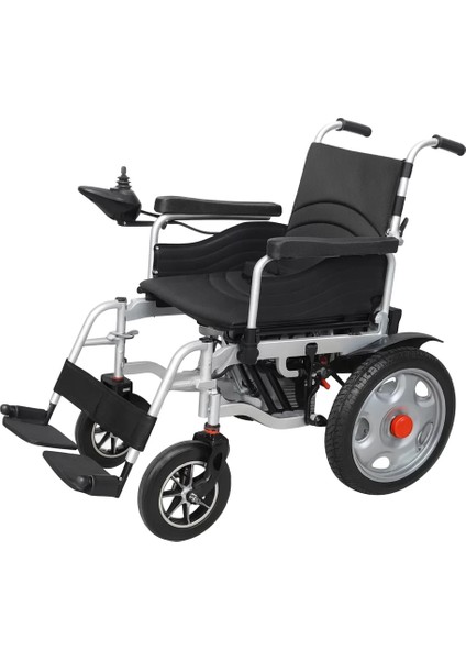 Poylin P200E Katlanabilir Akülü Tekerlekli Sandalye | Çelik Gövde, 120 kg Taşıma Kapasiteli, Elektromanyetik Frenli