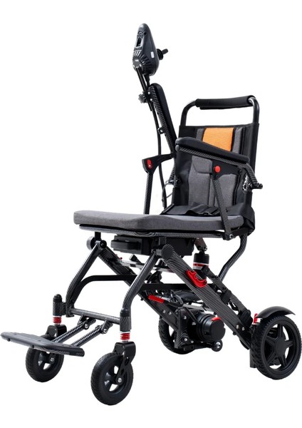 Poylin Hafif Akülü Tekerlekli Sandalye | Katlanabilir, Akıllı Joystick ve Süspansiyon Destekli P198 modelleri