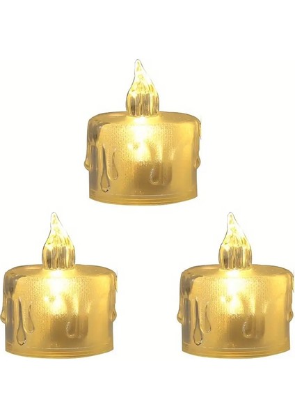 1 Adet Alevsiz Mum Damla Akrilik Mum Işıkları Dumansız Pilli Gün Işığı LED Aydınlatma Dekorasyonu modelleri