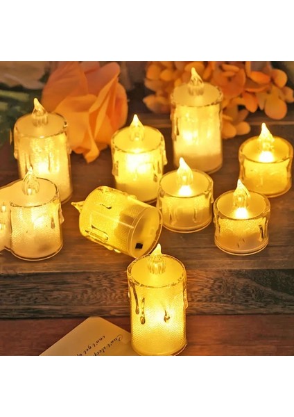 1 Adet Alevsiz Mum Damla Akrilik Mum Işıkları Dumansız Pilli Gün Işığı LED Aydınlatma Dekorasyonu fırsatları