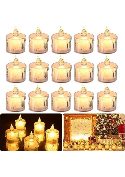 1 Adet Alevsiz Mum Damla Akrilik Mum Işıkları Dumansız Pilli Gün Işığı LED Aydınlatma Dekorasyonu indirimleri