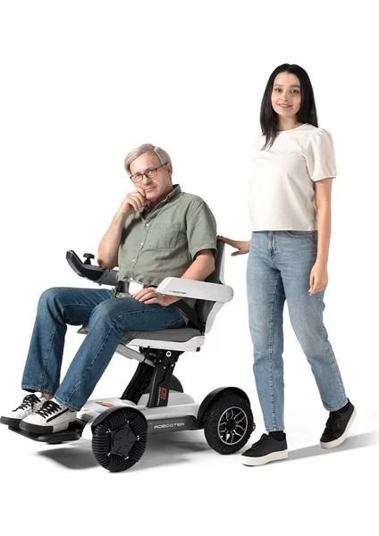 Robooter Akülü Tekerlekli Sandalye | Ergonomik Tasarım, Hafif Alüminyum Gövde ve 35 Km Menzilli Mobilite Desteği X40