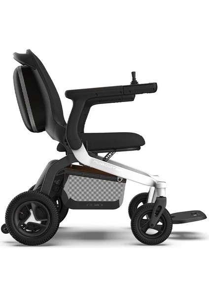 Robooter Akülü Tekerlekli Sandalye Gri | Hafif Alüminyum Gövde, Yüksek Performanslı Fırçasız Motor ve 25 Km Menzilli Mobilite Desteği E40-10 modelleri