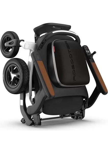 Robooter Akülü Tekerlekli Sandalye Gri | Hafif Alüminyum Gövde, Yüksek Performanslı Fırçasız Motor ve 25 Km Menzilli Mobilite Desteği E40-10