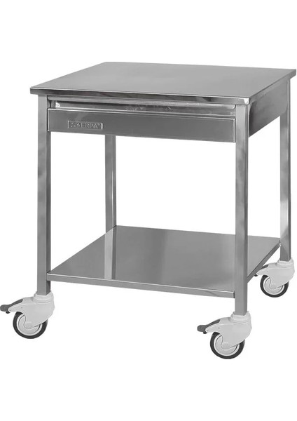 Tek Çekmeceli Pansuman Arabası | Tamamı Paslanmaz Çelik Gövde, Çekmeceli, Antistatik Tekerlekli E-252/A